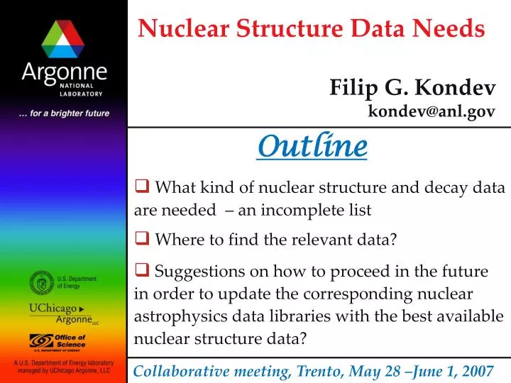 nuclear structure data needs