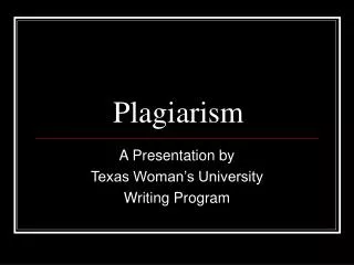 Plagiarism