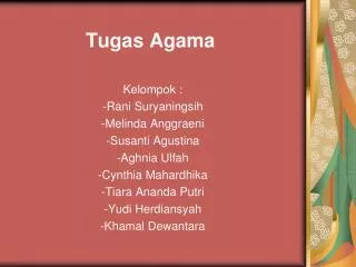 tugas agama
