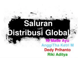 saluran distribusi global