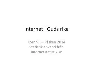 internet i guds rike