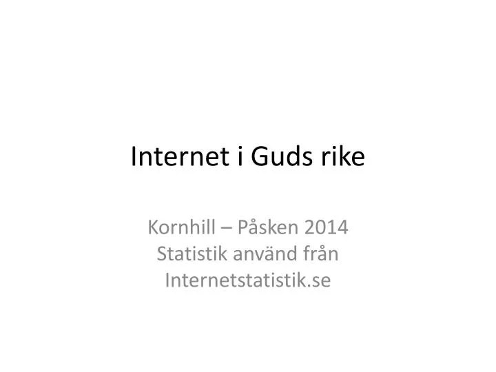 internet i guds rike