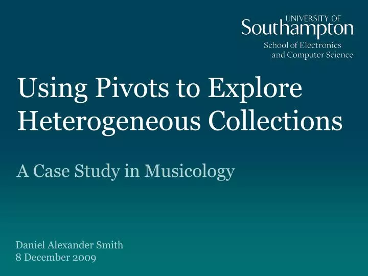 using pivots to explore heterogeneous collections