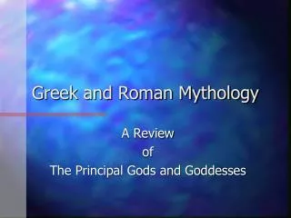 Greek and Roman Mythology