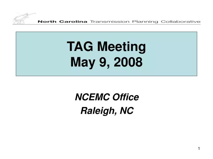 tag meeting may 9 2008