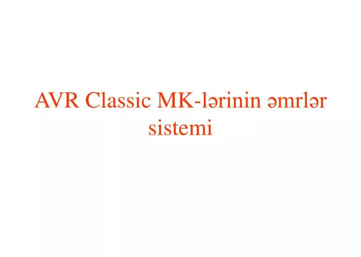 avr classic mk l rinin mrl r sistemi