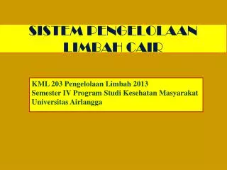 sistem pengelolaan limbah cair