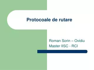 protocoale de rutare