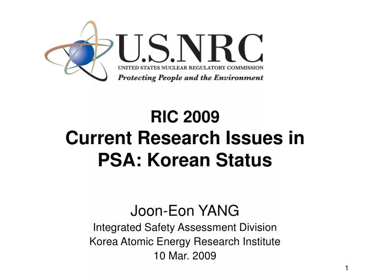 ric 2009 current research issues in psa korean status