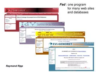 Fed : one program for many web sites and databases
