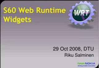 S60 Web Runtime Widgets
