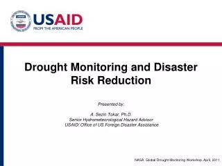 Drought Monitoring and Disaster Risk Reduction