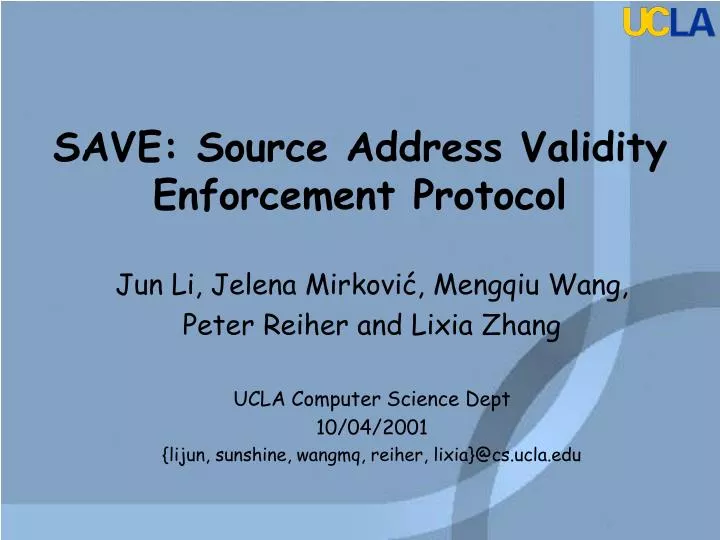 save source address validity enforcement protocol