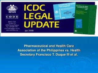 Pharmaceutical and Health Care Association of the Philippines vs. Health