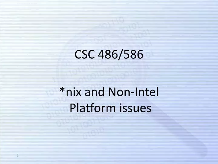 nix and non intel platform issues