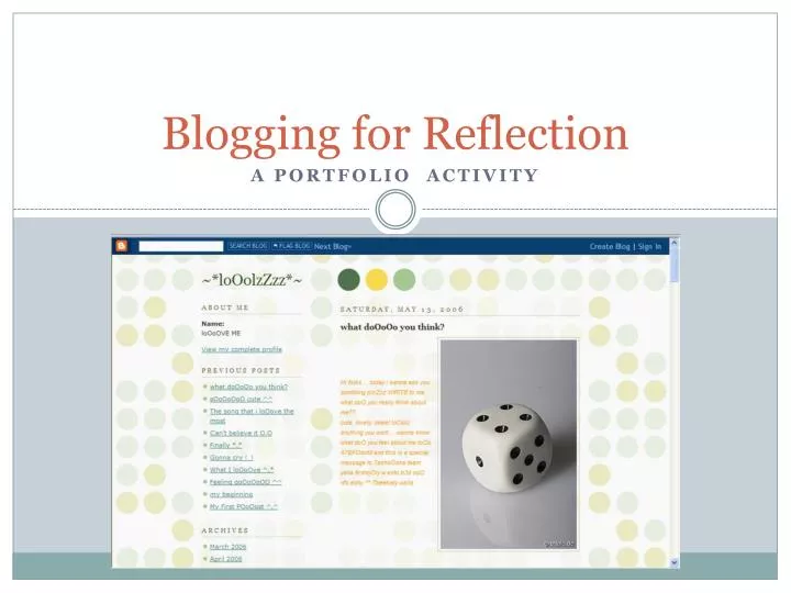 blogging for reflection
