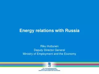 Energy relations with Russia