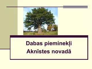 dabas pieminek i akn stes novad
