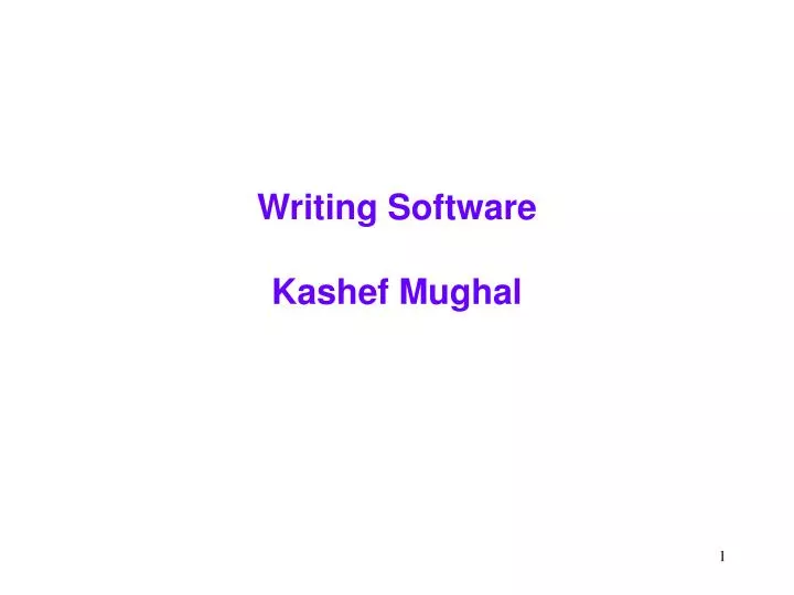 writing software kashef mughal