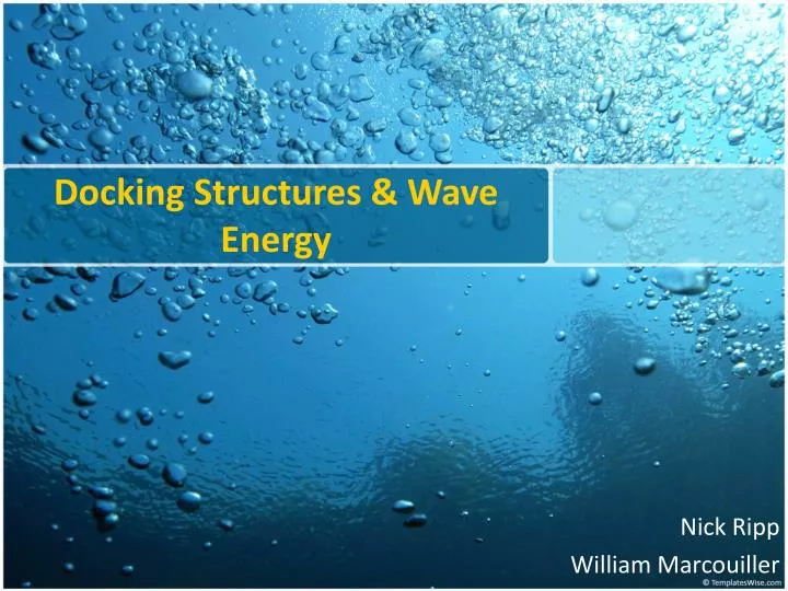 docking structures wave energy