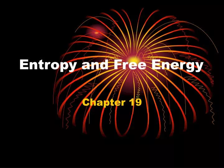 entropy and free energy