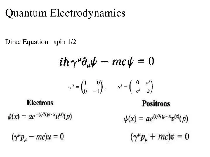 quantum electrodynamics