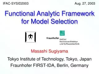 Functional Analytic Framework for Model Selection