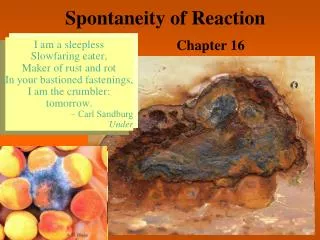 Spontaneity of Reaction