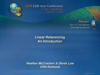 Linear Referencing An Introduction
