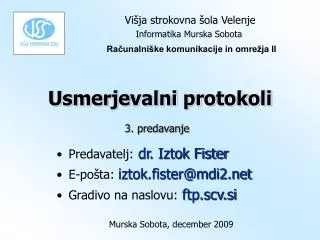 usmerjevalni protokoli