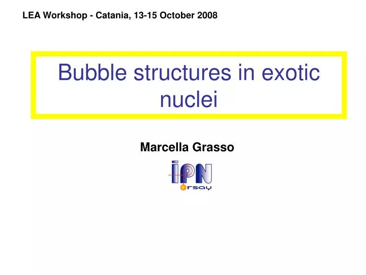 bubble structures in exotic nuclei
