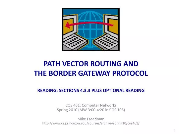 path vector routing and the border gateway protocol reading sections 4 3 3 plus optional reading