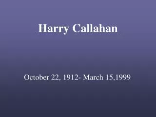 Harry Callahan