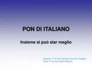 pon di italiano