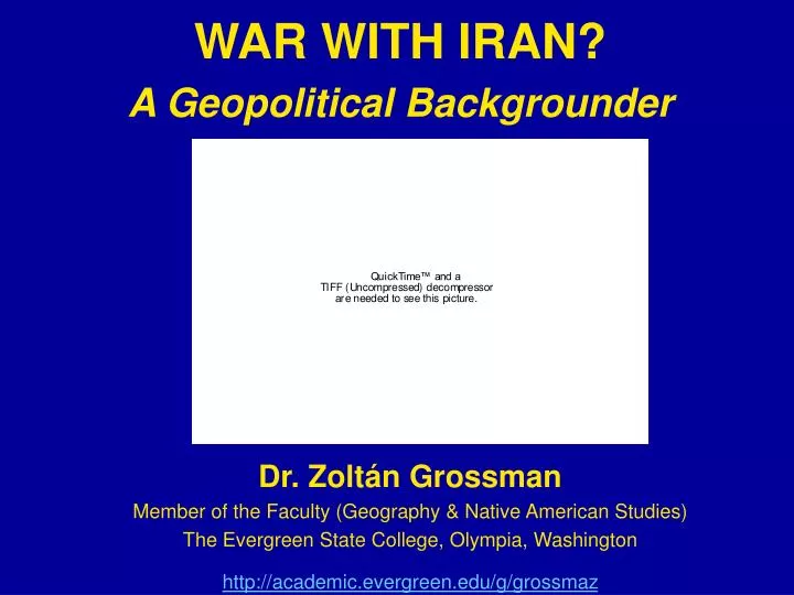 war with iran a geopolitical backgrounder