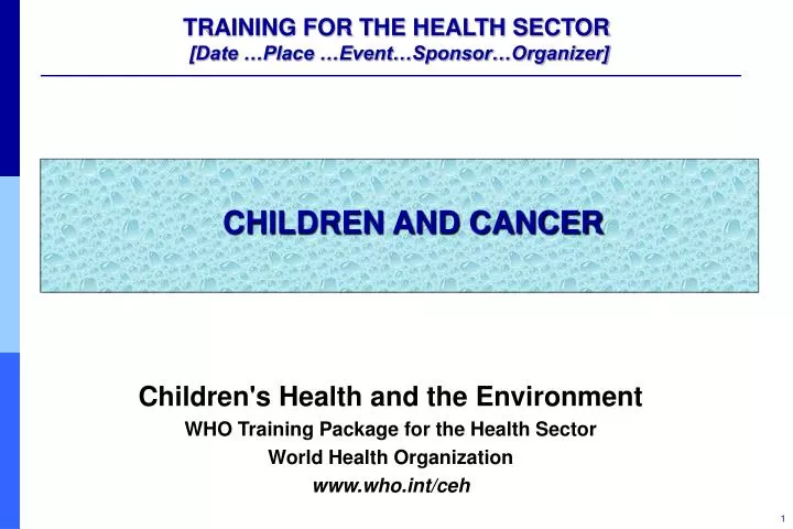 training for the health sector date place event sponsor organizer