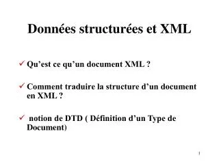 donn es structur es et xml