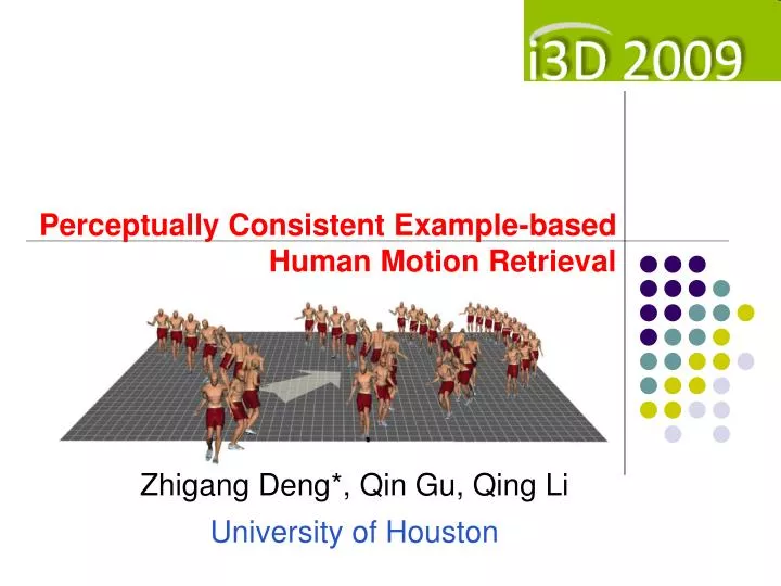 perceptually consistent example based human motion retrieval