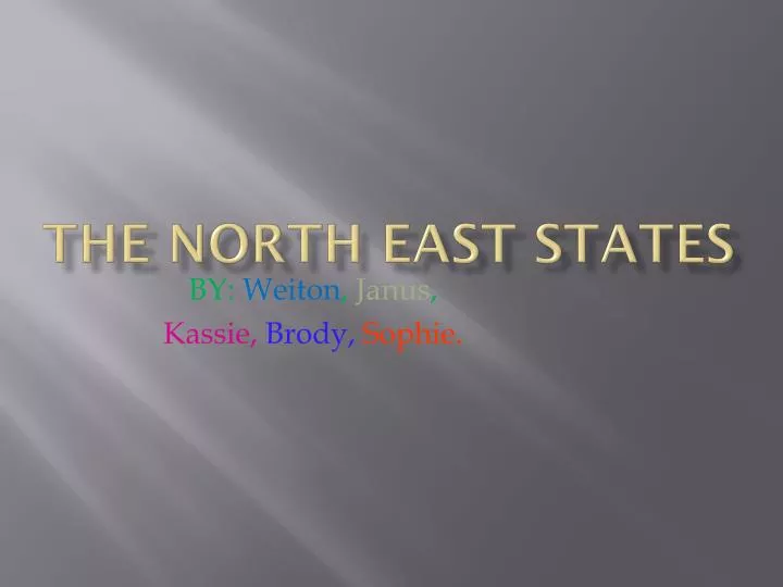 the north east states