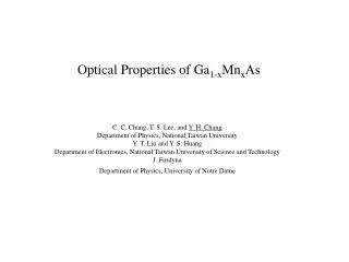 Optical Properties of Ga 1-x Mn x As