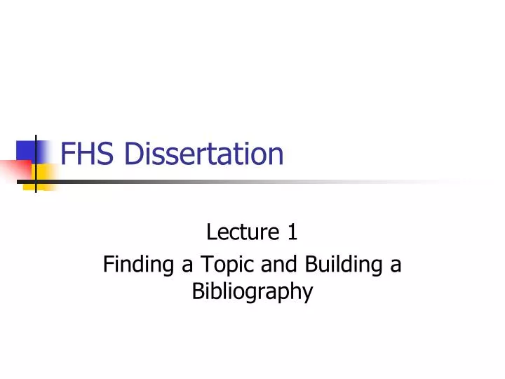 fhs dissertation