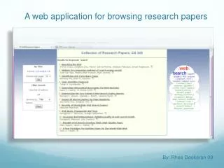 A web application for browsing research papers
