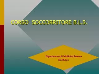 corso soccorritore b l s