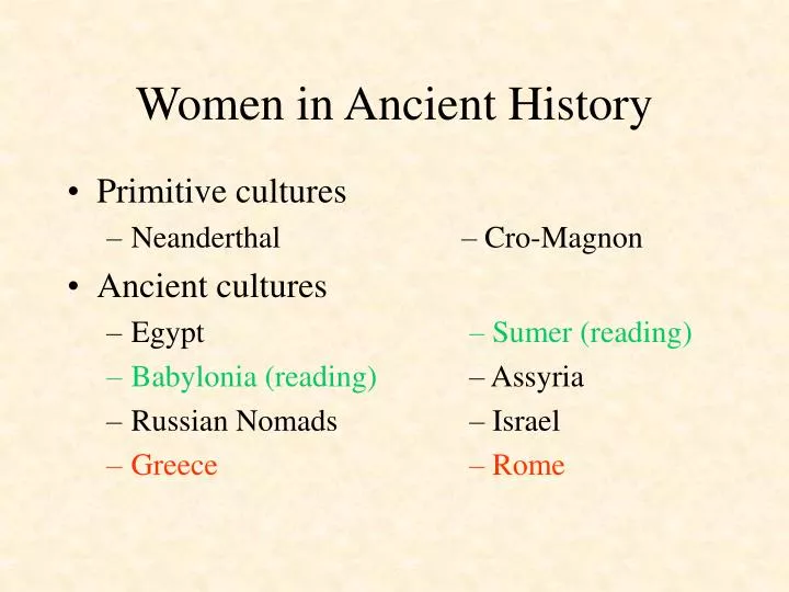 women in ancient history