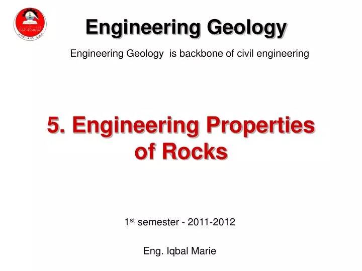 5 engineering properties of rocks