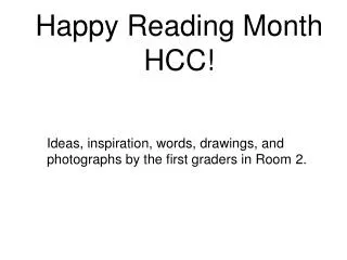 Happy Reading Month HCC!