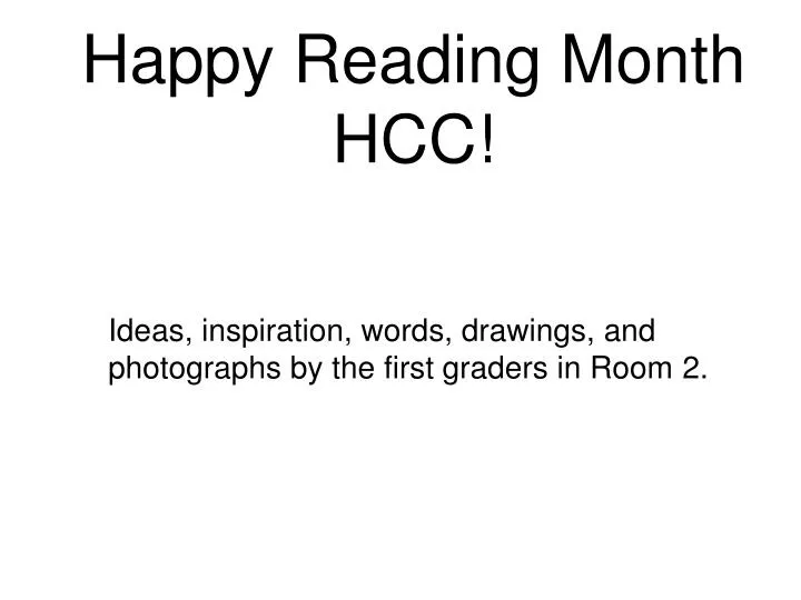 happy reading month hcc
