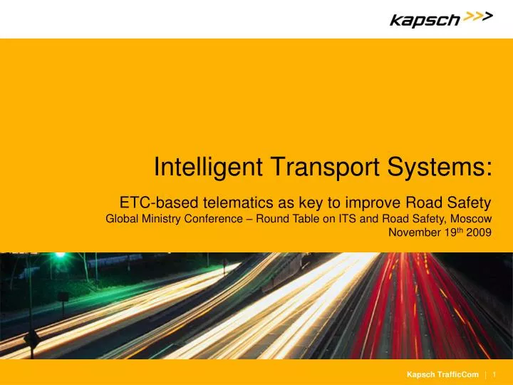 intelligent transport systems