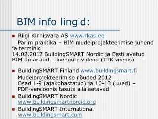 bim info lingid
