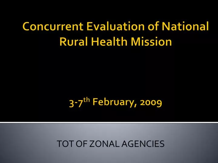 tot of zonal agencies